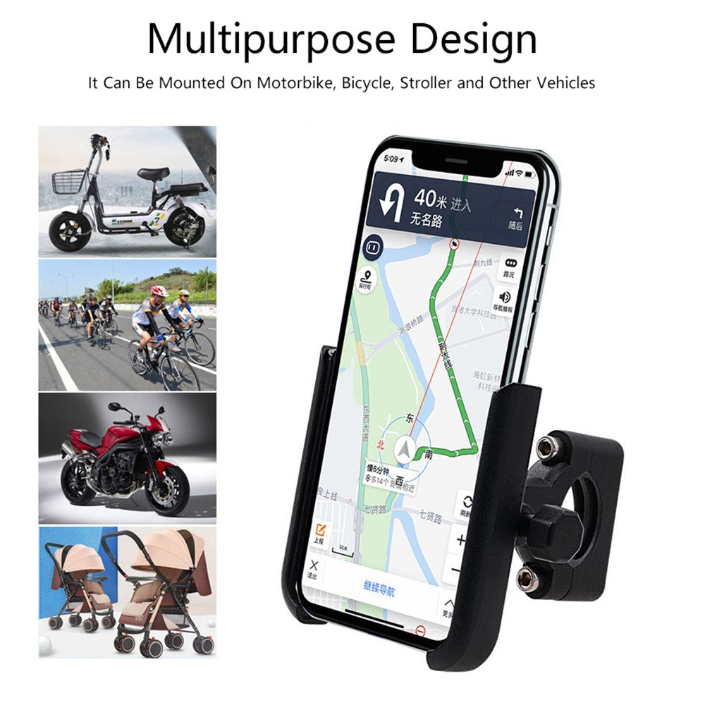 WUPP Universal Motorcycle Bike Aluminum Handle Bar Adjustable Mobile Phone Bracket GPS Stand Holder Mount