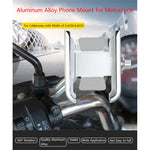 WUPP Universal Motorcycle Bike Aluminum Handle Bar Adjustable Mobile Phone Bracket GPS Stand Holder Mount