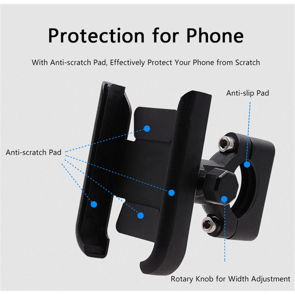 WUPP Universal Motorcycle Bike Aluminum Handle Bar Adjustable Mobile Phone Bracket GPS Stand Holder Mount