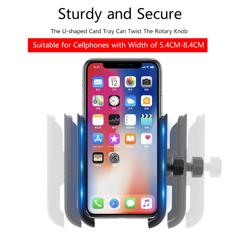 WUPP Universal Motorcycle Bike Aluminum Handle Bar Adjustable Mobile Phone Bracket GPS Stand Holder Mount