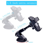 Car Dashboard Windshield Telescopic Long Arm Mobile Phone Holder Rotatable Suction Cup Bracket
