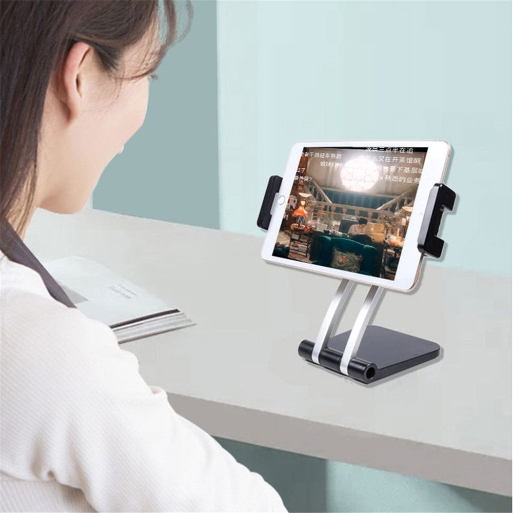 Q010 Desktop Folding Phone Mount Stand Bracket 360 Degree Rotation Adjustable Angle Table Tablet Holder