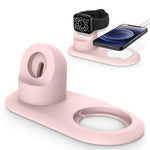 Opladerstativ i silikone med trådløs ladestation til Apple Watch/iPhone 12-serien