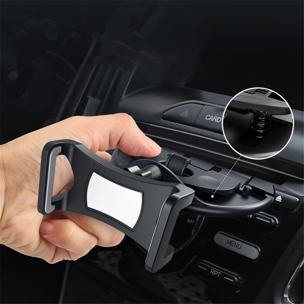 ZY-CD02 Car Mobile Phone Holder CD Slot Mount 360° Rotation Stretchable Clip Bracket