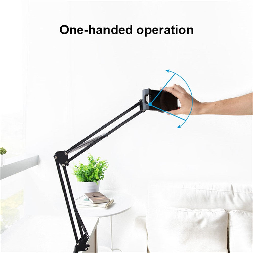 360 Degree Long Arm 3.5-10.6 inch Mobile Phone Tablet Holder Stand Bed Desktop Lazy Bracket