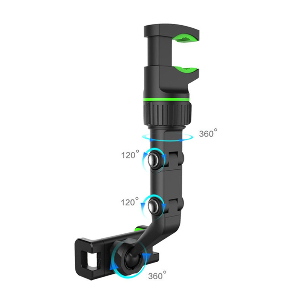 Multifunction Car Rearview Mirror Seat Back Mount Phone Holder Bracket Video Recording Stand Tool