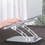 R-JUST HZ13 Aluminum Alloy Laptop Stand Mount Notebook Riser Bracket with Double Cooling Fan