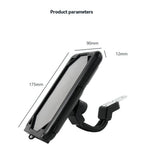 Electric Bicycle Motorcycle Rearview Mirror Mount Waterproof Phone Case Holder Stand