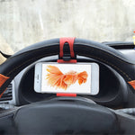 Car Phone Holder Steering Wheel Hanging Mount Mobile Phone GPS Clip Bracket