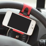 Car Phone Holder Steering Wheel Hanging Mount Mobile Phone GPS Clip Bracket