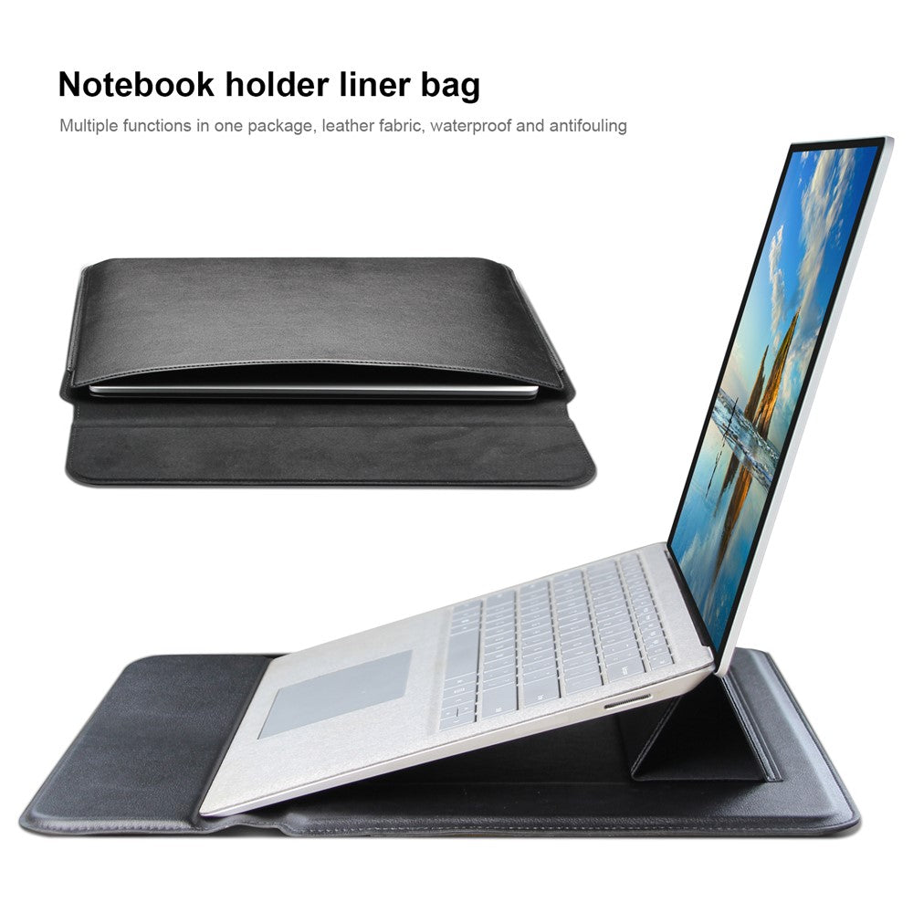 PU Leather Waterproof Laptop Sleeve Bag Horizontal Carrying Pouch for MacBook Air 13.3 inch