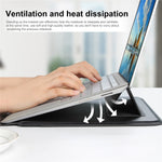 PU Leather Waterproof Laptop Sleeve Bag Horizontal Carrying Pouch for MacBook Air 13.3 inch