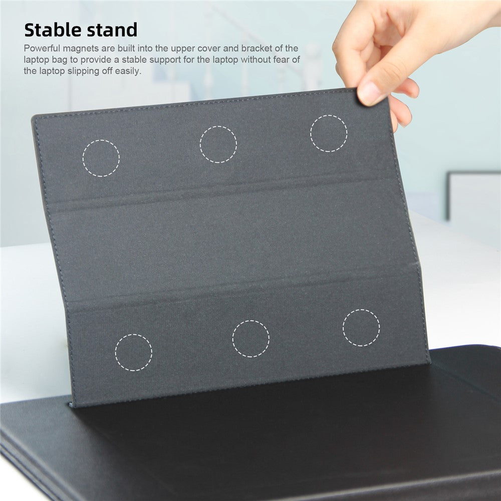 PU Leather Waterproof Laptop Sleeve Bag Horizontal Carrying Pouch for MacBook Air 13.3 inch