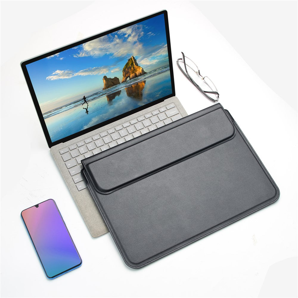 PU Leather Waterproof Laptop Sleeve Bag Horizontal Carrying Pouch for MacBook Air 13.3 inch