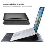Stylish Waterproof PU Leather Notebook Sleeve Bag Laptop Horizontal Carrying Pouch for 15.4-inch Laptop