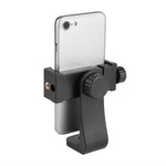 Universell stativmonterad mobilhållare justerbar mobilmobil vertikal klämfäste 360 graders roterande mobilhållare med 1/4" hål för fotografering livestream
