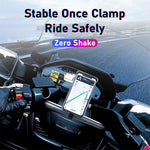 Universell cykelstyre mobilmobilhållare 360 grader roterbar motorcykel scooter smartphone stativ metallfäste cykeltillbehör