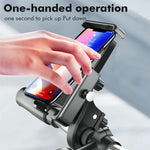 Universell cykelstyre mobilmobilhållare 360 grader roterbar motorcykel scooter smartphone stativ metallfäste cykeltillbehör