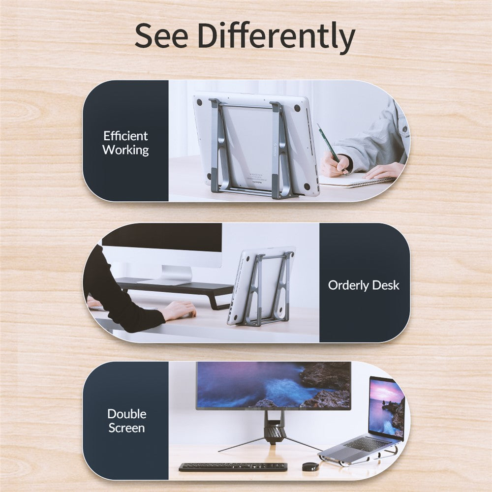 ORICO-MA13-GY-BP Ergonomics Desktop Notebook Holder Stand Aluminum Laptop Heighten Bracket