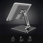 MT-134 Aluminum Alloy Adjustable Tablet Stand Desktop Anti-Slip Folding Tablet Holder