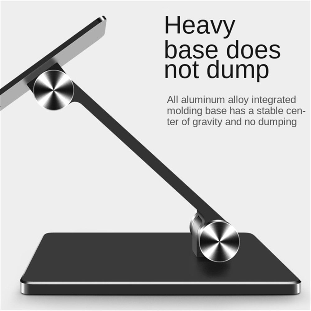 MT-134 Aluminum Alloy Adjustable Tablet Stand Desktop Anti-Slip Folding Tablet Holder