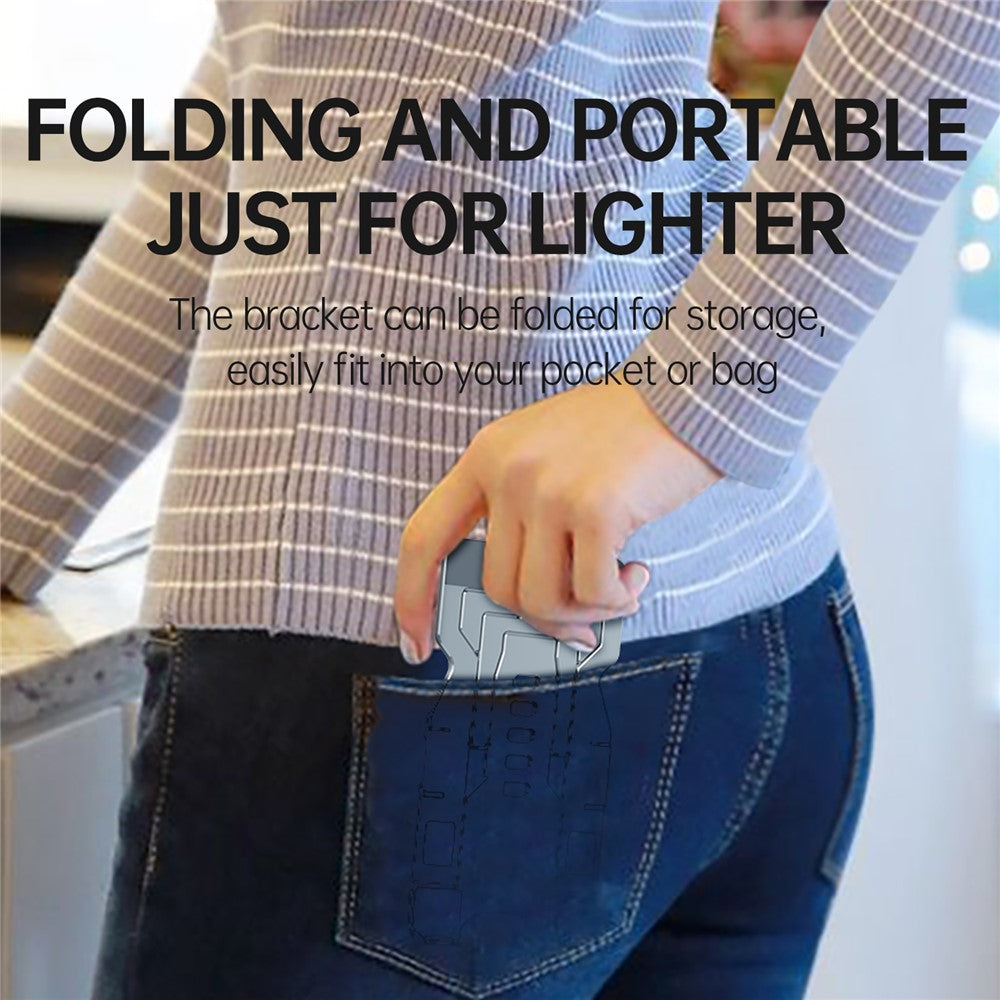 Portable Foldable Aluminum Alloy Cell Phone Holder Adjustable Desktop Phone Bracket Stand
