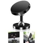 DW-55 Frosted Magnetic Car Dashboard Phone Holder Stand 360 Degrees Rotating Metal Phone Bracket