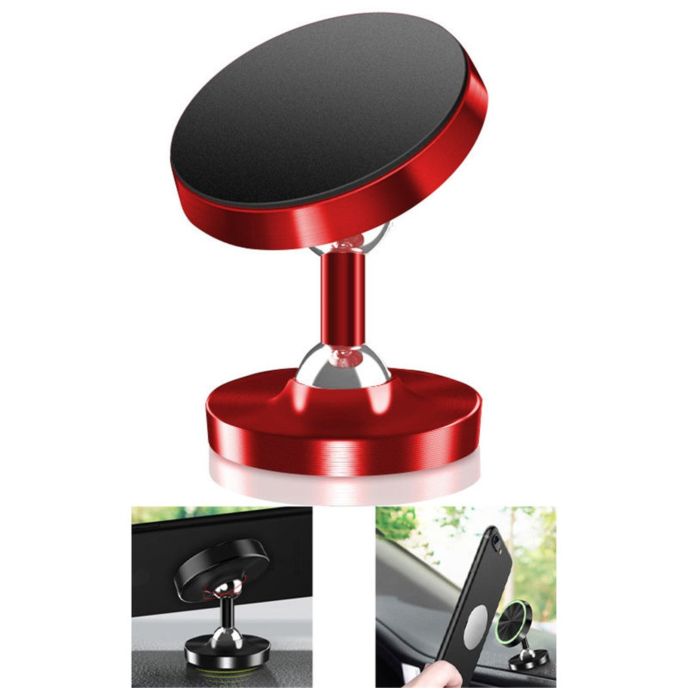 DW-55 Frosted Magnetic Car Dashboard Phone Holder Stand 360 Degrees Rotating Metal Phone Bracket
