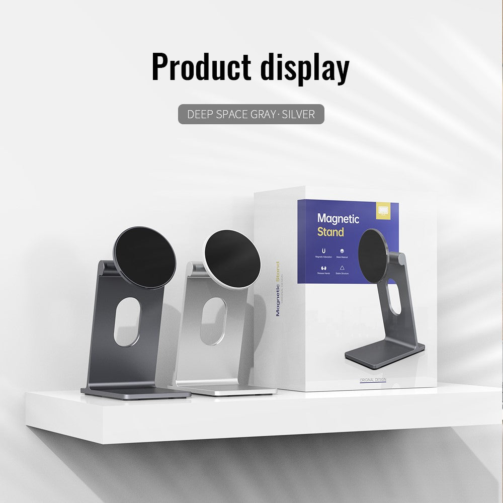R-JUST SJ18 Universal Aluminium Alloy Desktop Phone Stand Holder Magnetic Tablet Phone Bracket
