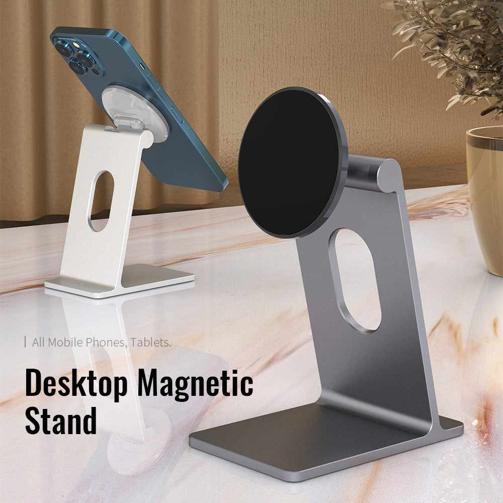 R-JUST SJ18 Universal Aluminium Alloy Desktop Phone Stand Holder Magnetic Tablet Phone Bracket