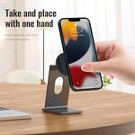 R-JUST SJ18 Universal Aluminium Alloy Desktop Phone Stand Holder Magnetic Tablet Phone Bracket