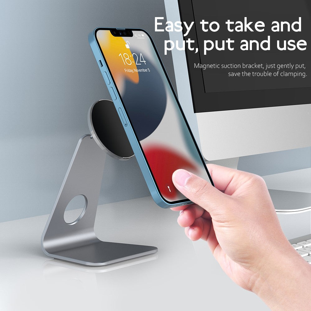 R-JUST SJ19 L-shaped Adjustable Aluminium Alloy Magnetic Stand Tablet Phone Holder Bracket