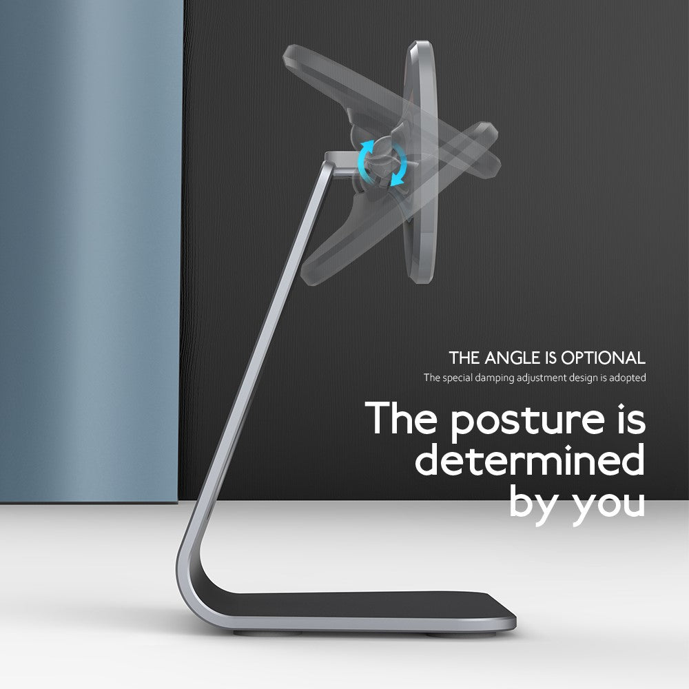 R-JUST SJ19 L-shaped Adjustable Aluminium Alloy Magnetic Stand Tablet Phone Holder Bracket