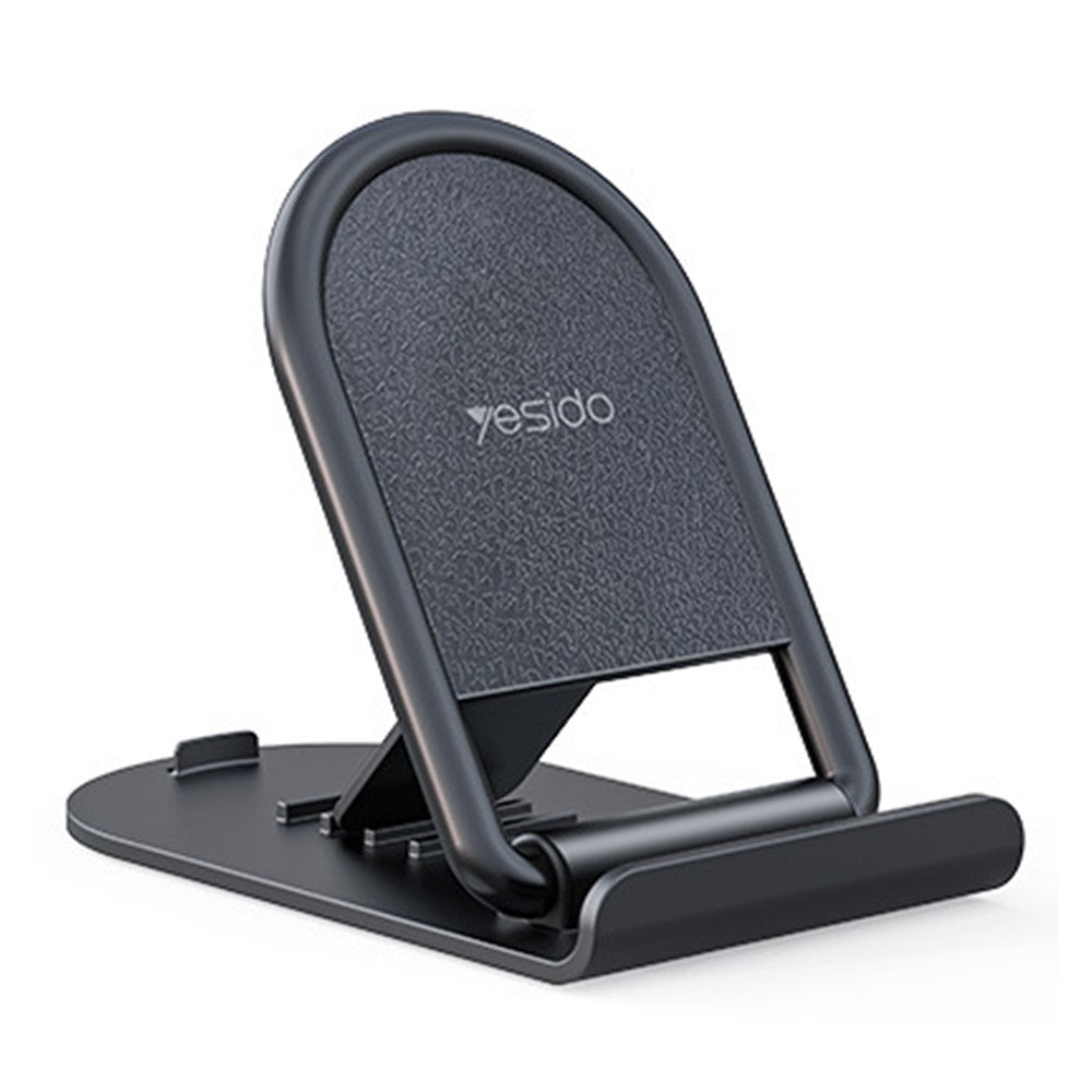 YESIDO C141 Folding Hands-free Phone Holder 4 Angles Adjustable Anti-slip Desktop Stand
