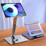 H06 Laptop Holder Riser 360 Degree Swivel Computer Tablet Stand Height Adjustable Aluminum Alloy Desktop Bracket