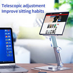 H06 Laptop Holder Riser 360 Degree Swivel Computer Tablet Stand Height Adjustable Aluminum Alloy Desktop Bracket