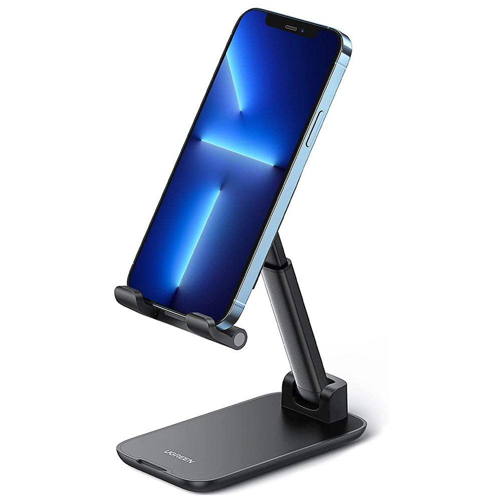 UGREEN 20435 Folding Desk Phone Stand Adjustable Phone Holder for Live Steaming Hands-Free Video Compatible with iPhone 13 Pro Max Galaxy S21 Ultra / S20 FE