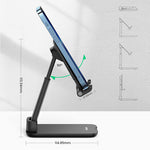 UGREEN 20435 Folding Desk Phone Stand Adjustable Phone Holder for Live Steaming Hands-Free Video Compatible with iPhone 13 Pro Max Galaxy S21 Ultra / S20 FE