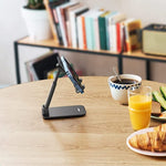 UGREEN 20435 Folding Desk Phone Stand Adjustable Phone Holder for Live Steaming Hands-Free Video Compatible with iPhone 13 Pro Max Galaxy S21 Ultra / S20 FE