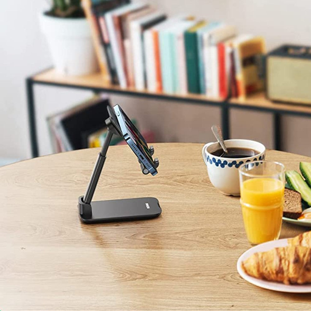 UGREEN 20435 Folding Desk Phone Stand Adjustable Phone Holder for Live Steaming Hands-Free Video Compatible with iPhone 13 Pro Max Galaxy S21 Ultra / S20 FE