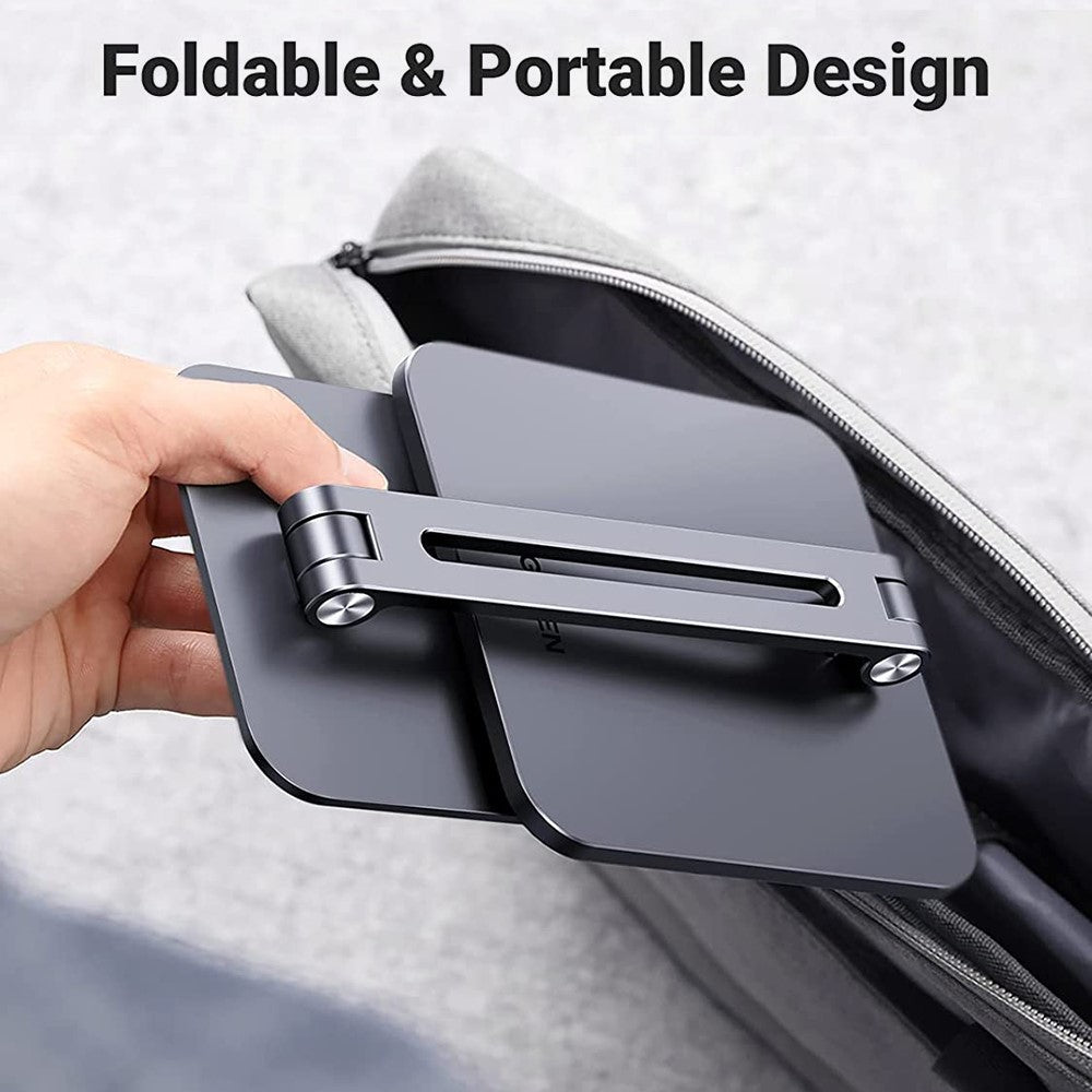 UGREEN 40393 Aluminum Folding Desk Tablet Stand for iPad Pro/Mini/Air/iPhone 13 Pro Max/Galaxy Tab A7/MatePad Non-Slip Adjustable Tablet PC Holder