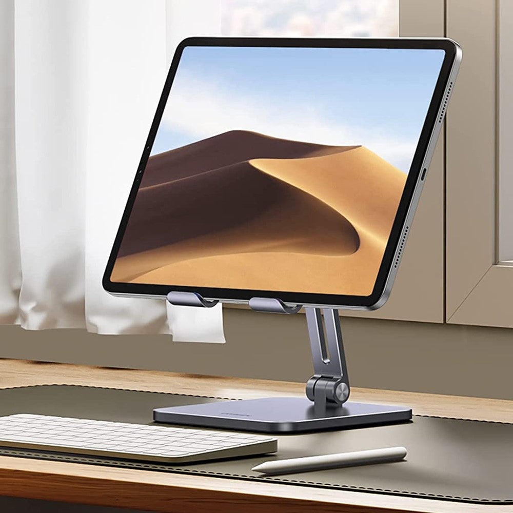 UGREEN 40393 Aluminum Folding Desk Tablet Stand for iPad Pro/Mini/Air/iPhone 13 Pro Max/Galaxy Tab A7/MatePad Non-Slip Adjustable Tablet PC Holder