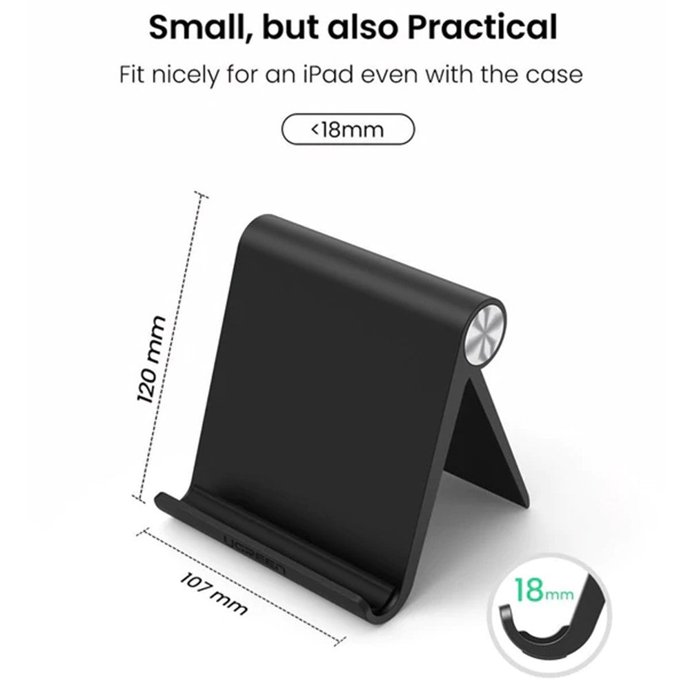 UGREEN 50748 Adjustable Tablet Stand Folding Desk Phone Stand Portable Phone Holder Compatible with iPad Pro 11 iPad Mini 6 Air iPhone 13 Pro Max Galaxy S21