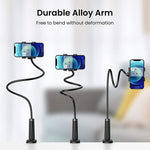 UGREEN For iPhone 13 12 Pro 11 XR Universal Clip-on Bracket Flexible Gooseneck Desktop Phone Stand