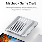 UGREEN 40291 Folding Aluminum Laptop Stand with Multi-Angle Adjustable Portable Desktop Tablet Holder for MacBook Air Pro Computers