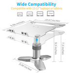L2 Aluminum Laptop Stand Multi-Angle Adjustable Portable Desktop Tablet Holder with Heat Dissipation Hole for MacBook Air Pro/iPad