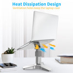 L2 Aluminum Laptop Stand Multi-Angle Adjustable Portable Desktop Tablet Holder with Heat Dissipation Hole for MacBook Air Pro/iPad