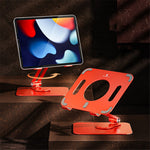 BONERUY L04mini 360 graders roterende tabletholder i aluminiumslegering med hulrumsdesign og varmeafledning, sammenfoldelig holder til iPad
