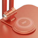 BONERUY L04mini 360 graders roterende tabletholder i aluminiumslegering med hulrumsdesign og varmeafledning, sammenfoldelig holder til iPad