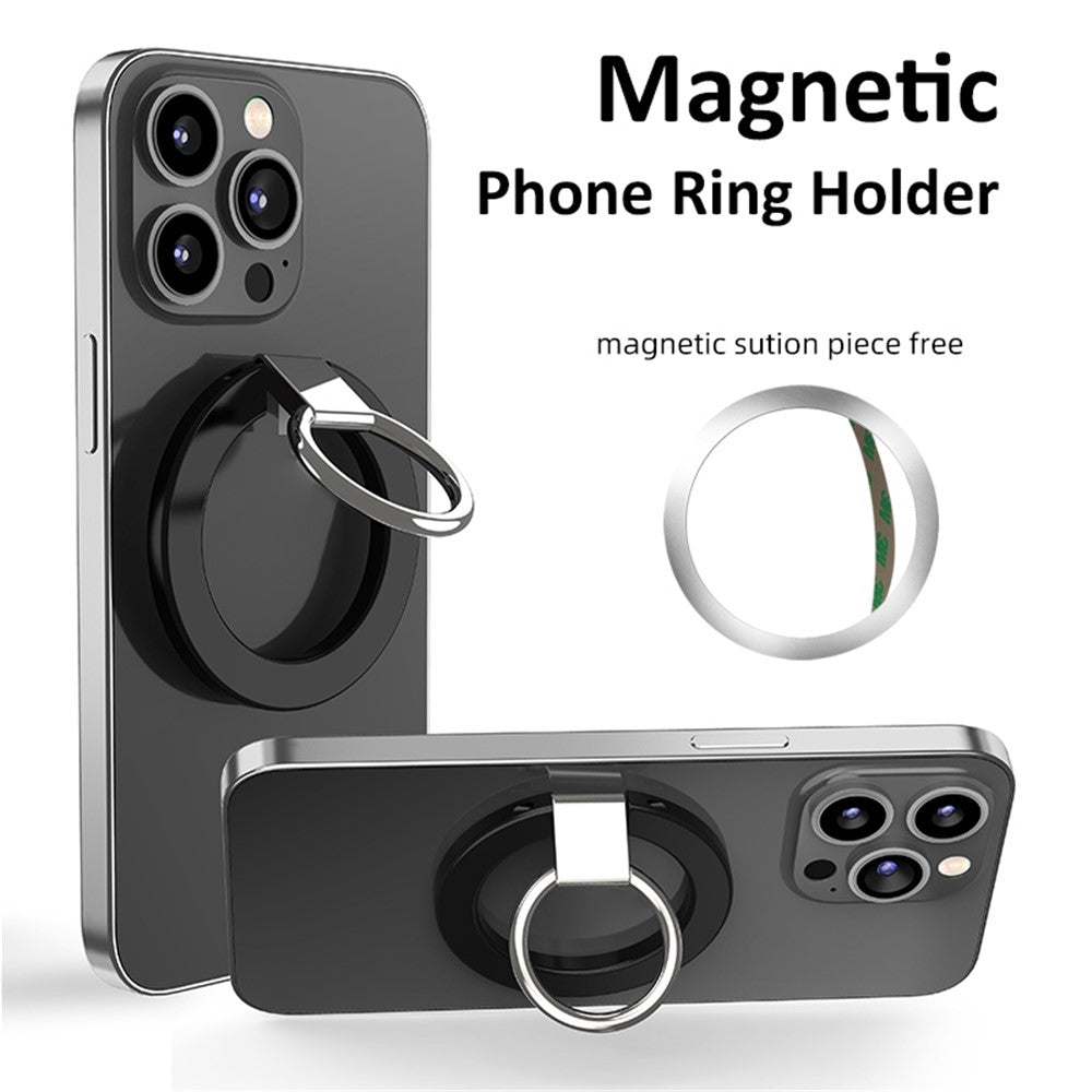 Magnetisk mobilringhållare kompatibel med iPhone 13/12-serien justerbar fingerringhållare stativ stöd 360 grader roterande 180 grader vikbar